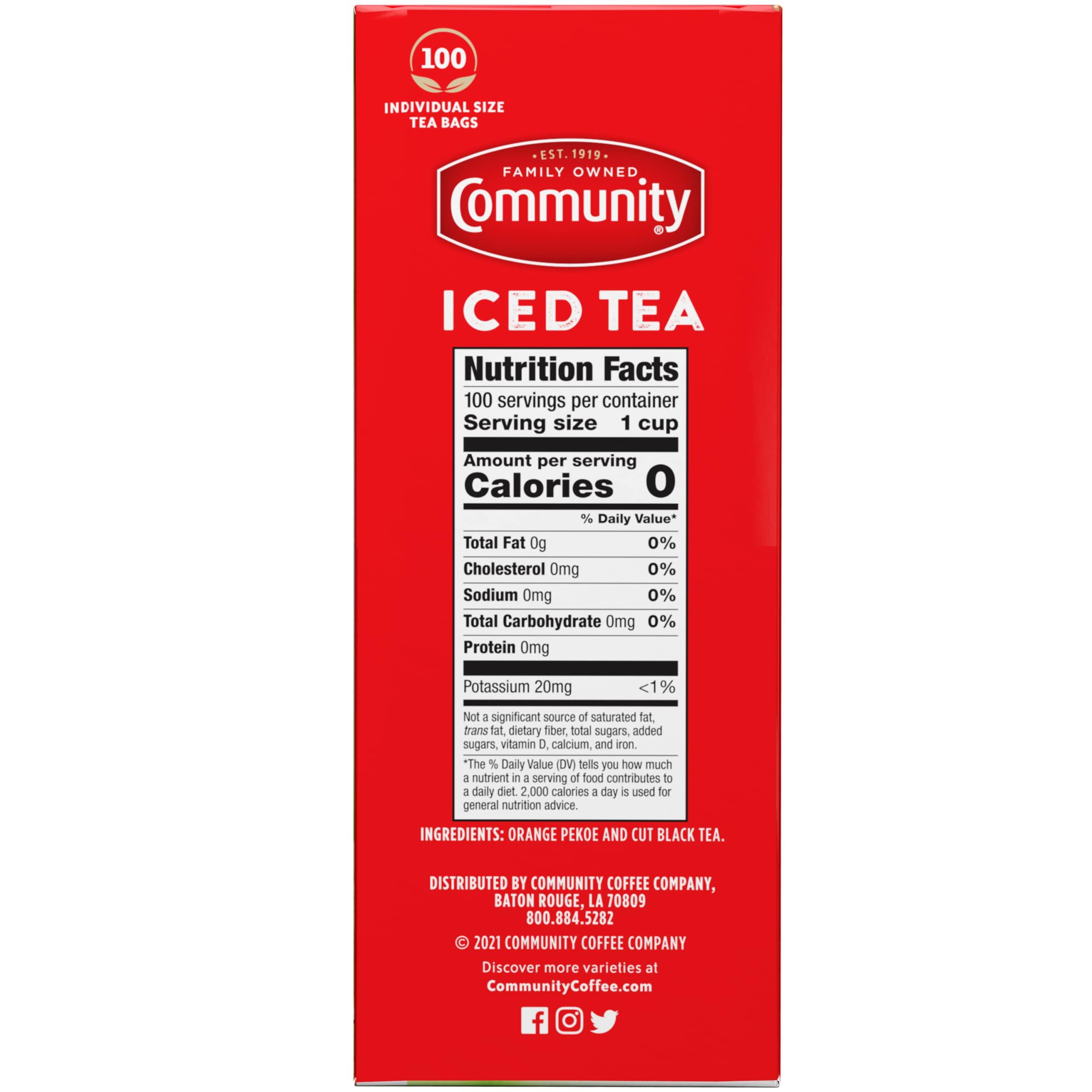 Community Coffee Community Coffee Orange Pekoe Cut Black Tea, 100 Individual Size Tea Bags (Pack of 1)