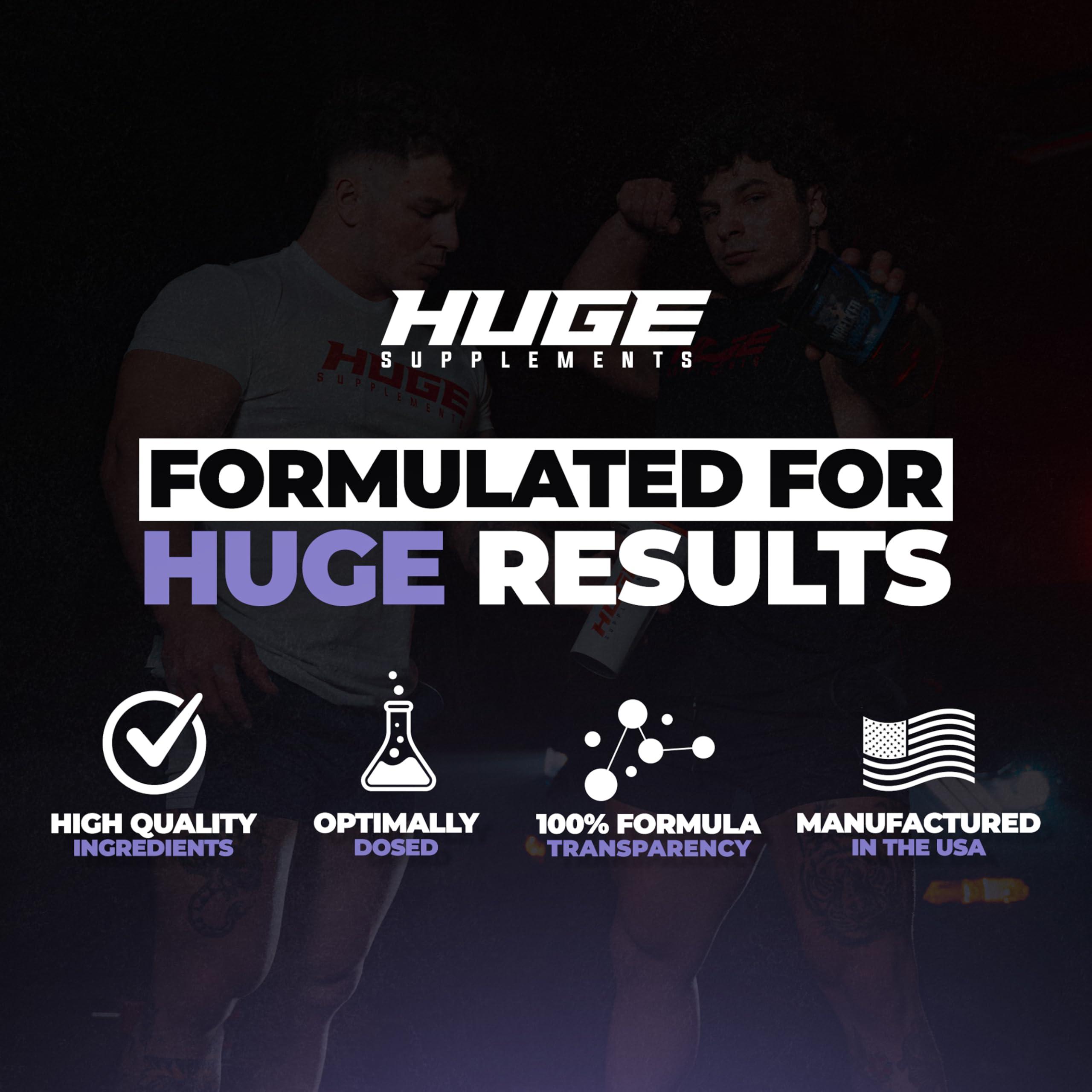 Huge Supplements Huge Whey, Protein Powder for Muscle Gain, 25g Protein, 12g EAAs, Supports Muscle Growth, Performance & Recovery (Blueberry Muffin, 30 Servings)