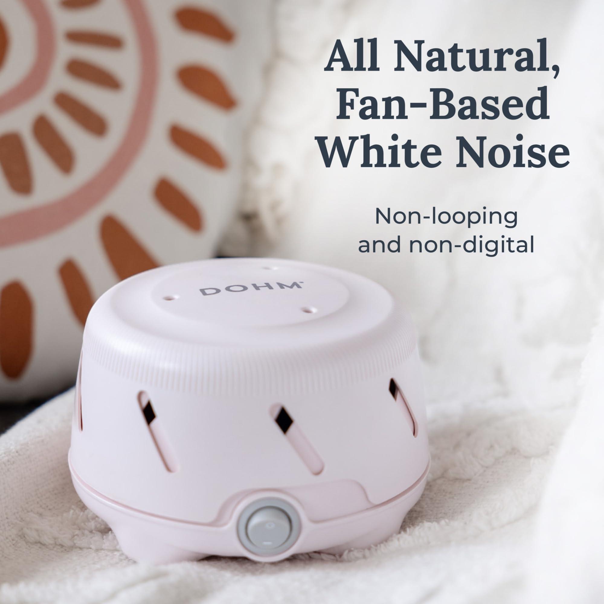 Marpac Yogasleep Dohm Uno White Noise Sound Machine, Natural Pink Noise from a Real Fan, Adjustable Tone & Noise Canceling for Office Privacy & Meditation, Sleep Aid for Travel, Baby & Adults (Pink)