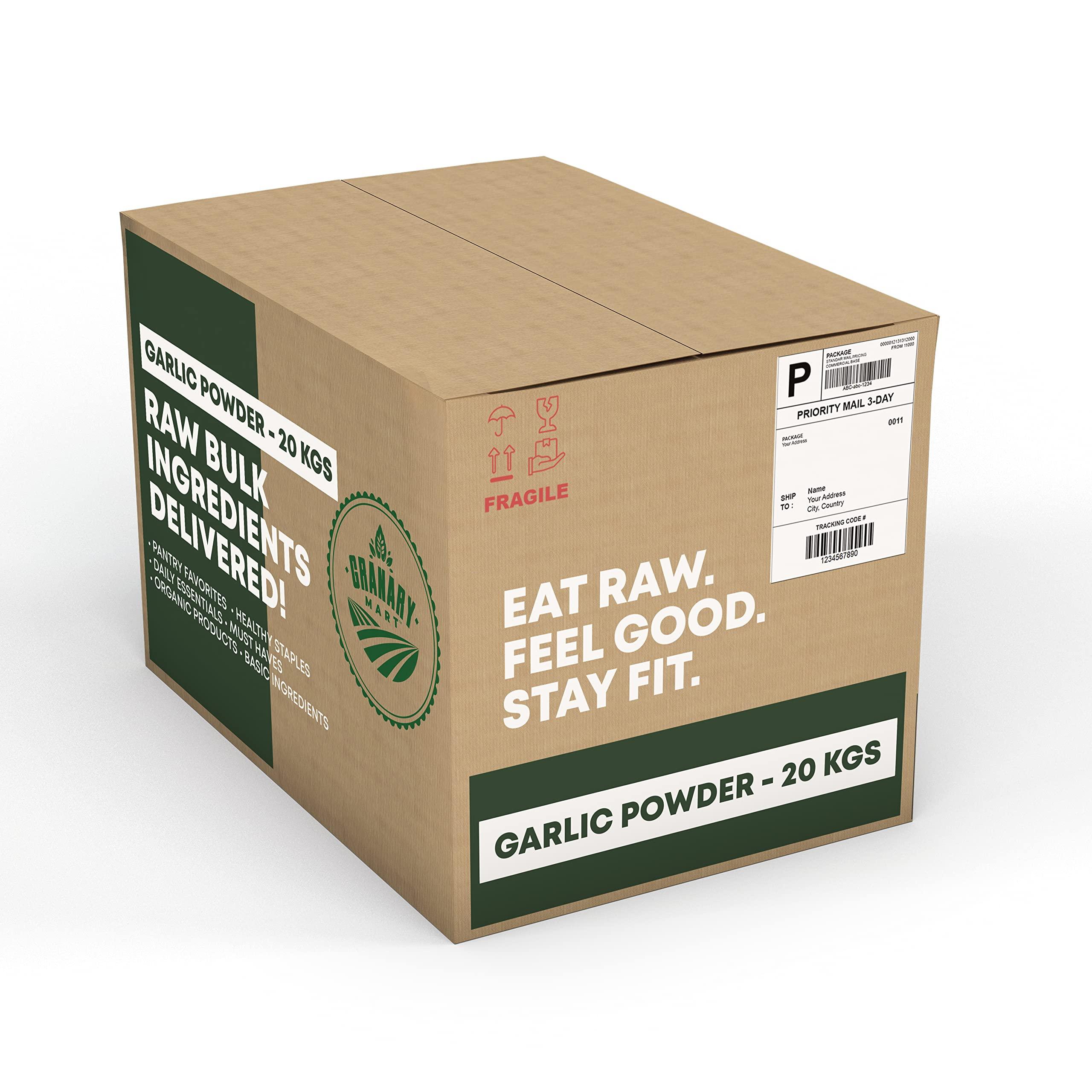 Granary Mart Natural Garlic Powder by Granary Mart Gourmet & Culinary Grade Classic Seasoning to Pasta/Sauces/Dips/Bakes Ready to Use - Affordable Bulk Rate 44 lbs. Bulk Bag