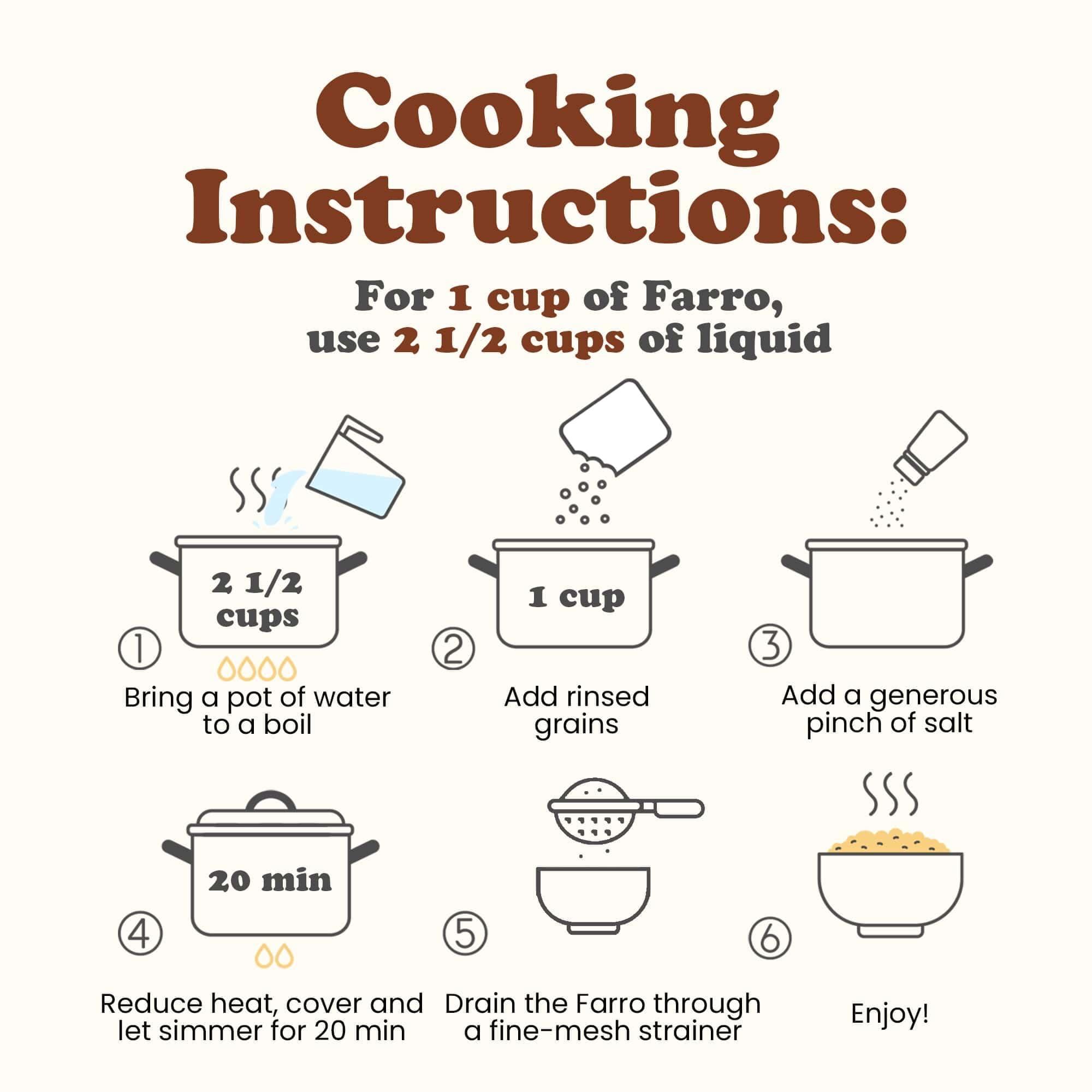 Food to Live Food to Live Pearled Farro Grain, 1 Pound Kosher, Vegan, Whole Grain in Bulk, Good Source of Dietary Fiber, Protein and Iron