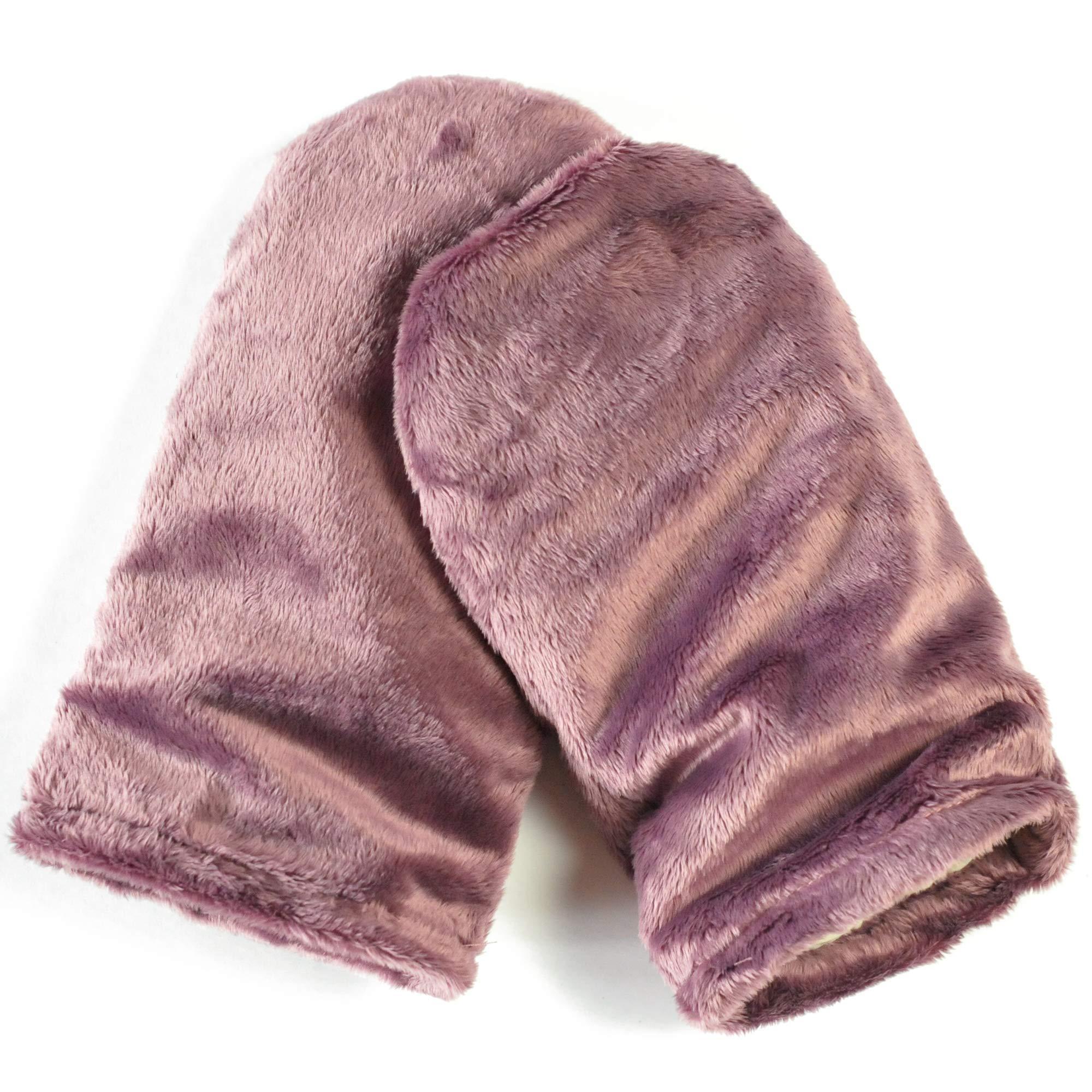 MARS WELLNESS Mars Wellness Heated Microwavable Mitts - Herbal Hot/Cold Deep Penetrating Herbal Aromatherapy Therapy Mittens with Flaxseed and Herbs - Trigger Finger, Inflammation, Carpal Tunnel - Muave