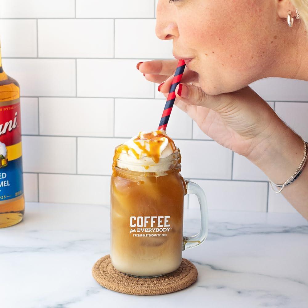 Fresh Roasted Coffee Fresh Roasted Coffee, Salted Caramel Mocha Flavored Coffee, 12 oz, Medium Roast, Kosher, Whole Bean