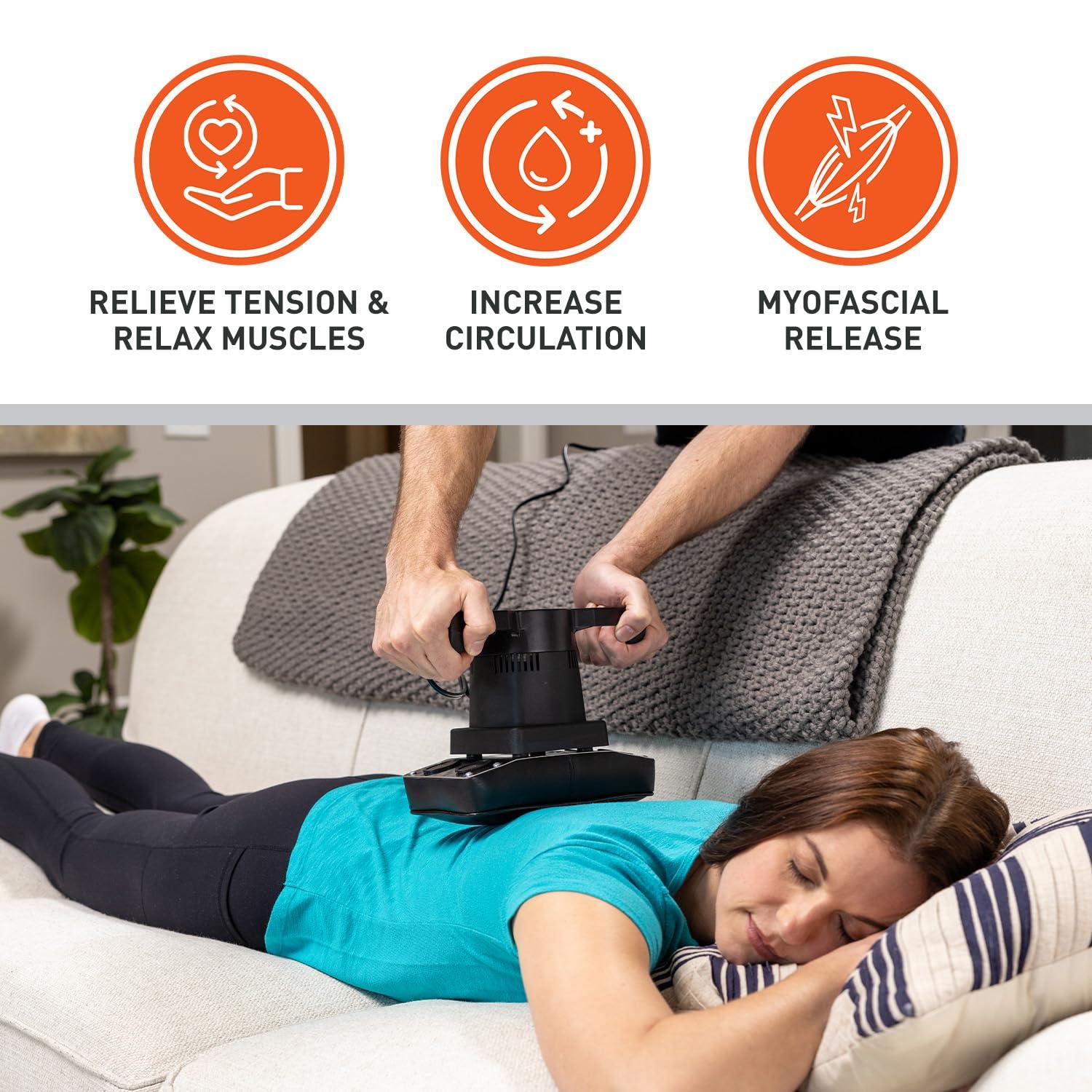 Body Sport Body Sport Therapeutic Variable Speed Professional Vibrating Massager for Pain & Aching Muscle Relief High-Powered, Effective, Chiropractic Myofascial Release Tool & Trigger Point Therapy