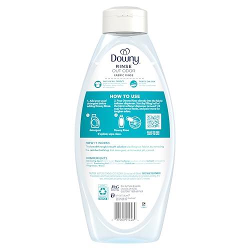 Downy Downy RINSE & REFRESH Laundry Odor Remover and Fabric Softener, Safe on ALL Fabrics, Gentle on Skin, HE Compatible, Cool Cotton, 48 fl oz (Pack of 4)(192 fl oz total)
