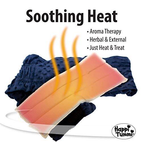 Happi Tummi Microwavable Heating Pad, Natural Aromatherapy Wrap for Menstrual Cramps, Abdominal Discomfort, Back Neck and Shoulder Pain (Small, Blue)
