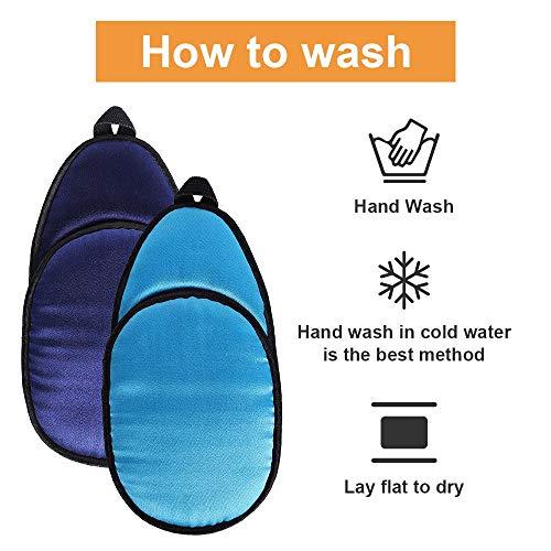 eZAKKA eZAKKA Eye Patches for Adults Kids Eye Patch for Glasses Silk Patch for Lazy Eye Amblyopia Strabismus and After Surgery (Light Blue + Deep Blue)