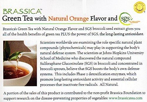 Brassica Tea Brassica Tea Green Tea with Trubroc, Orange, 6 boxes (96 Total Tea Bags)