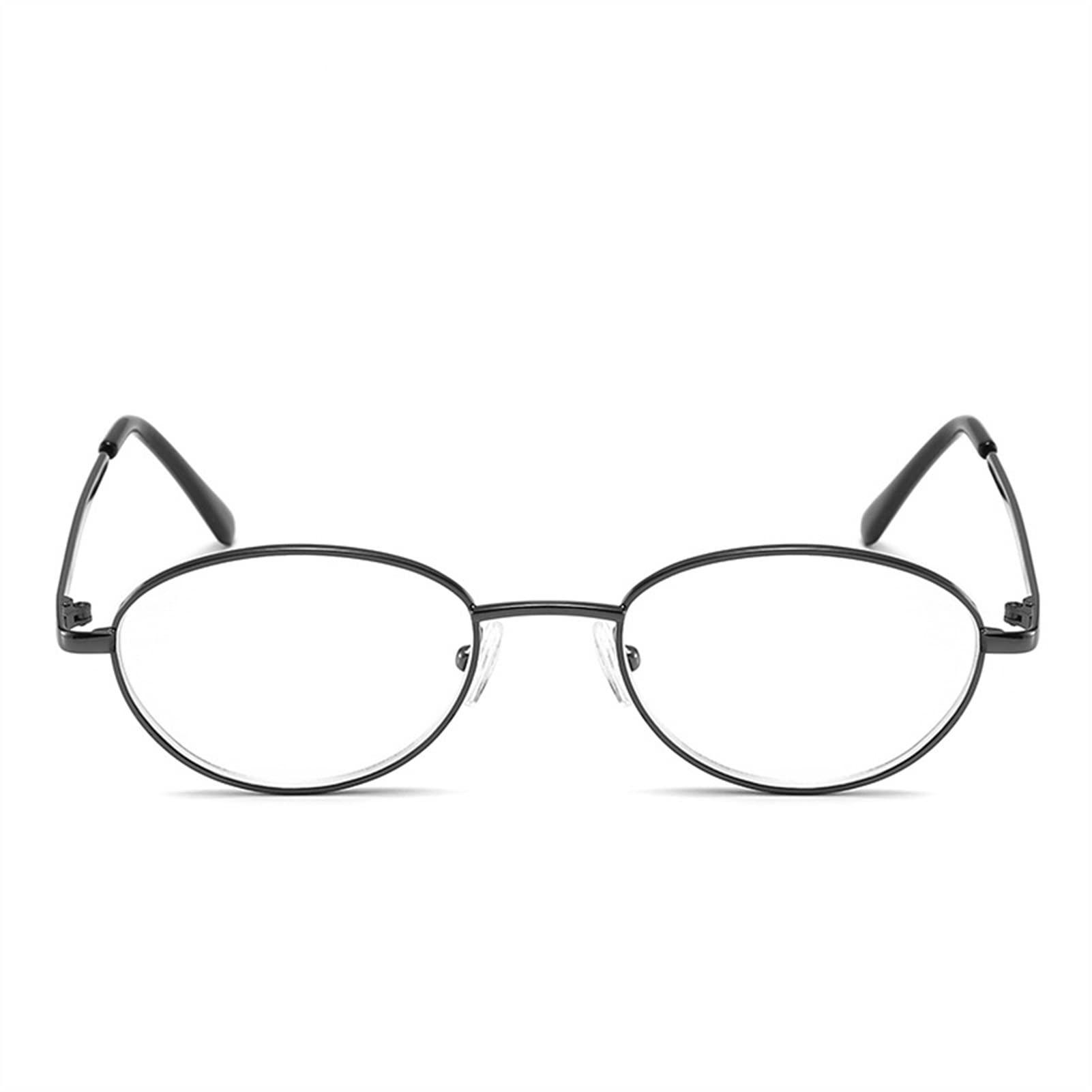 WWWL WWWL Reading Glasses, Retro Oval Reading Glasses, Anti-Blue Light, Metal Frame Eyeglasses for Women&Man, Computer Glasses (Color : A, Size : +1)