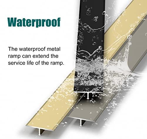 LJHU Threshold Transition Strips Durable Indoor Transition Strips, T-Mold Reducer Flute for Tile to Laminate/Wood to Tile, Customizable Size Easy Clean Floor Transition (Color : White, Size : Large)