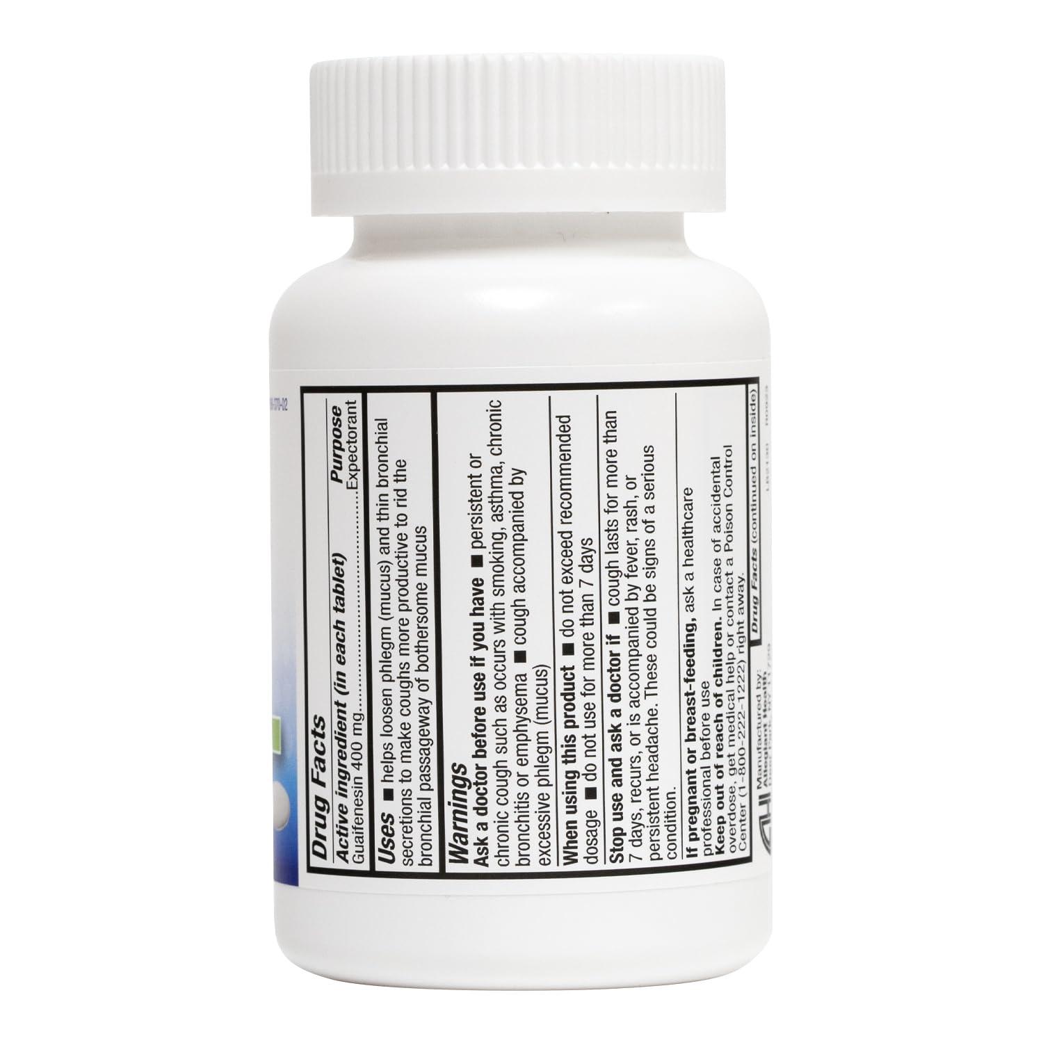 HealthA2Z HealthA2Z Mucus Relief | Guaifenesin 400mg | Immediate Release | No Benzene | Expectorant (150 Counts)