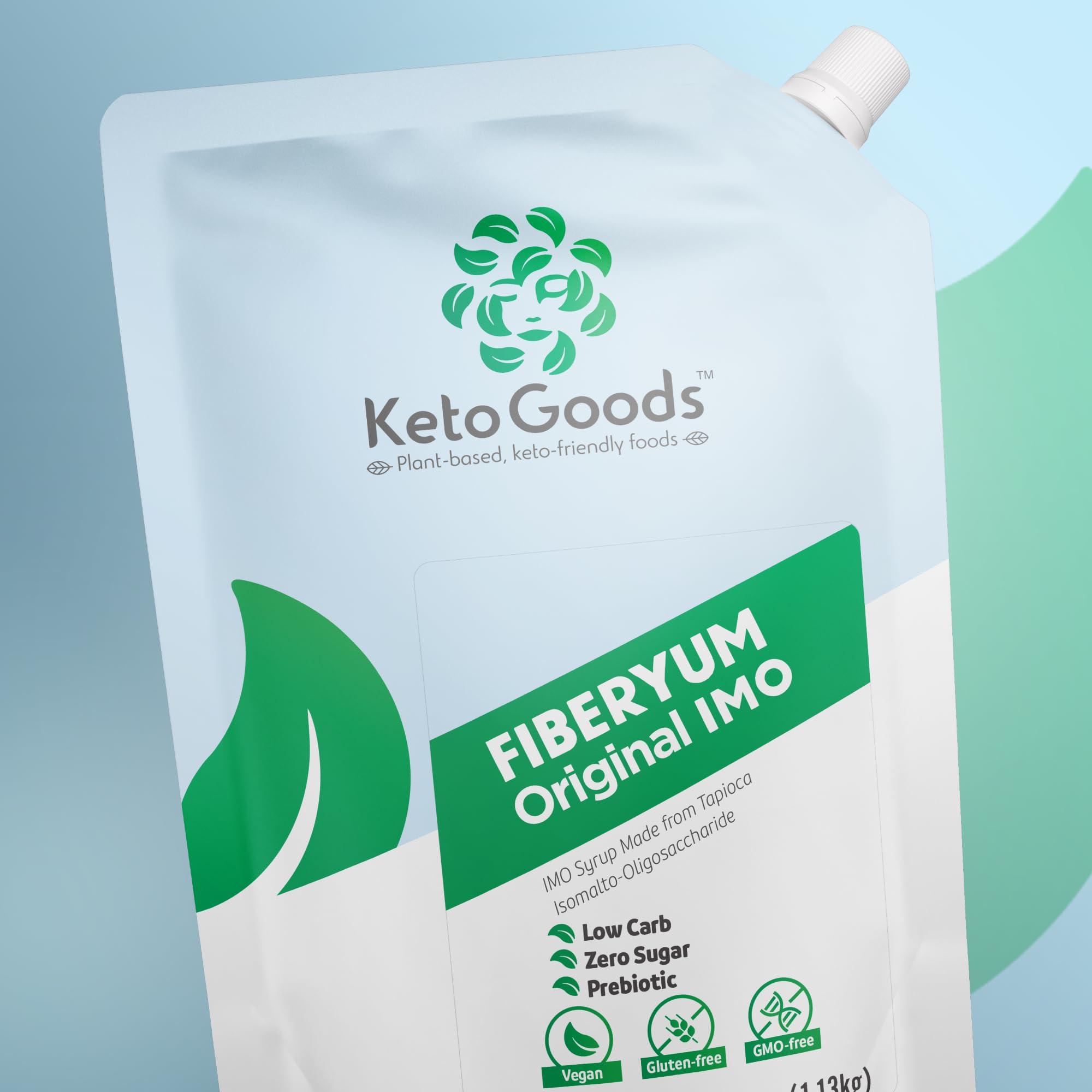 Keto Goods FiberYum Original IMO Syrup - Low Calorie Natural Prebiotic Fiber Syrup, Yacon Syrup Alternative, Provides Soluble Fiber and Sugar Free Sweetness (2.5lbs / 40oz)