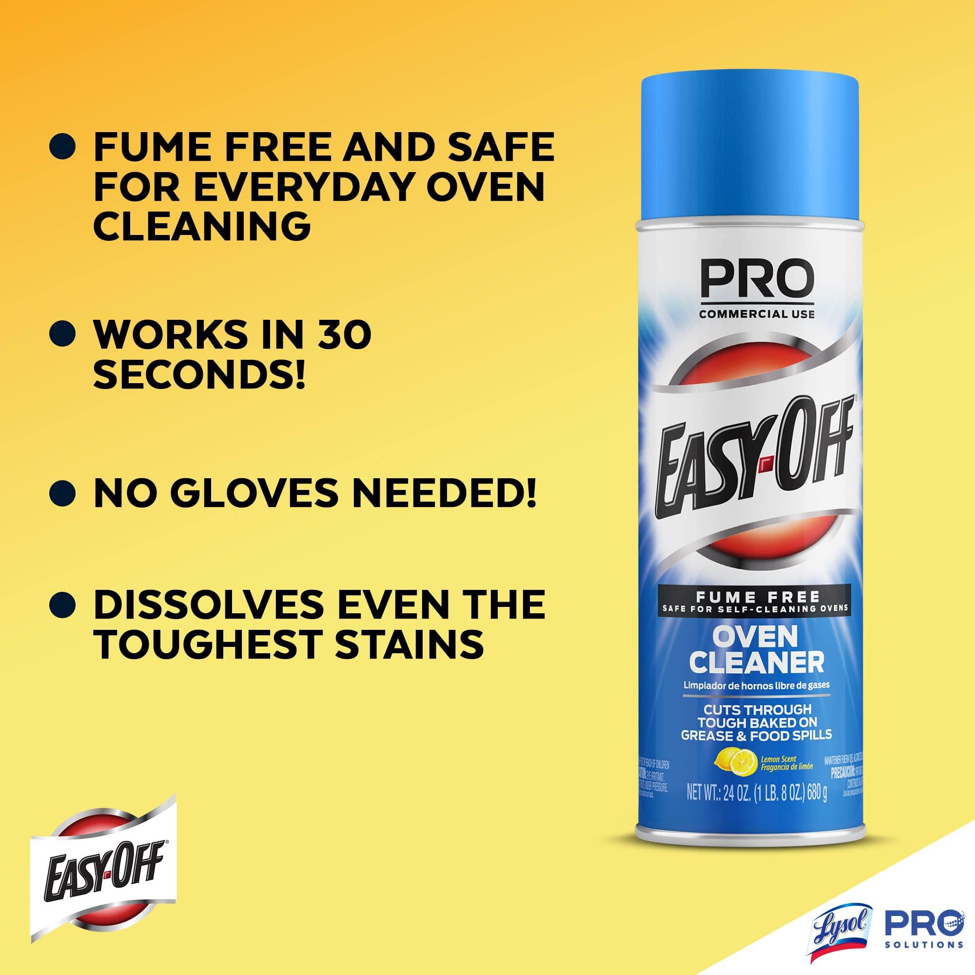 Easy Off Easy Off Pro Fume Free Oven Cleaner, Destroys Tough Burnt on Food and Grease, Lemon Scent, 24 oz., 2 Count