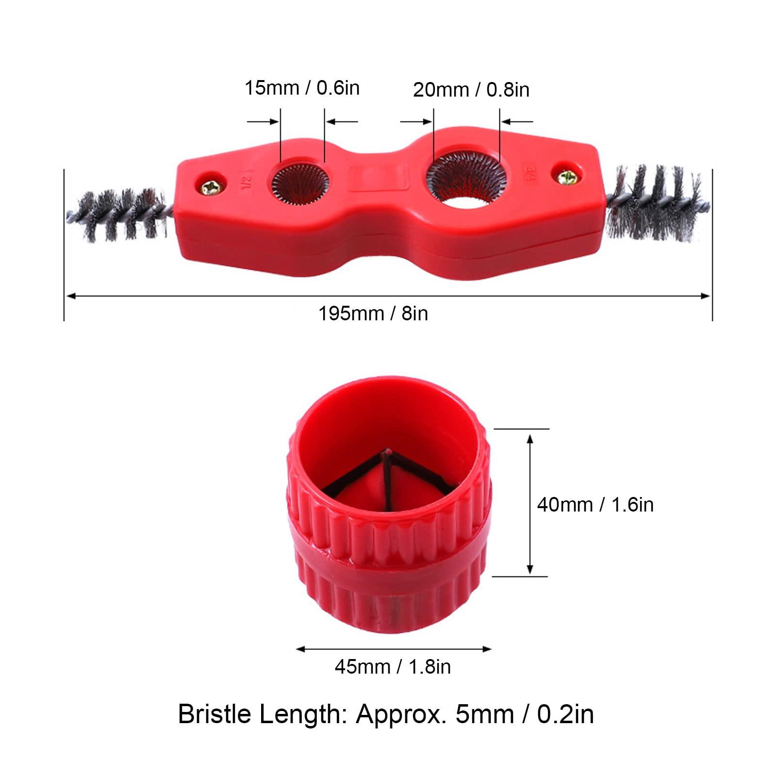 WinmetEuro Copper Pipe Cleaner, 15mm and 20mm Sizes Multifunctional Scratch Resistant Tube Reamer for Tubing Polishing and Cleaning