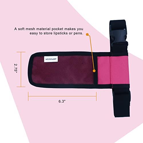 wearwan WEARWAN Massage Oil Holster, Adjustable and Durable Massage Holster, Stylish Massage Therapist Supplies (1B-Fuchsia)