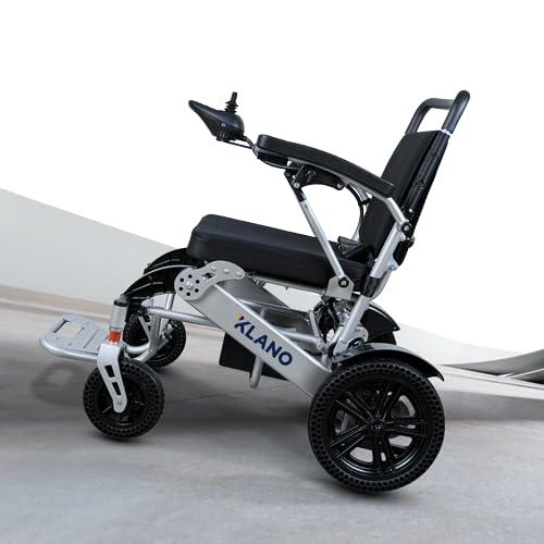 K KLANO KL80 Klano Electric Wheelchair 30 Miles Long Range, 600W Motor, Lightweight, Foldable, All-Terrain, Puncture-Free Wheels, Portable, Compact, Airline Approved, Power Wheelchair for Adults & Seniors