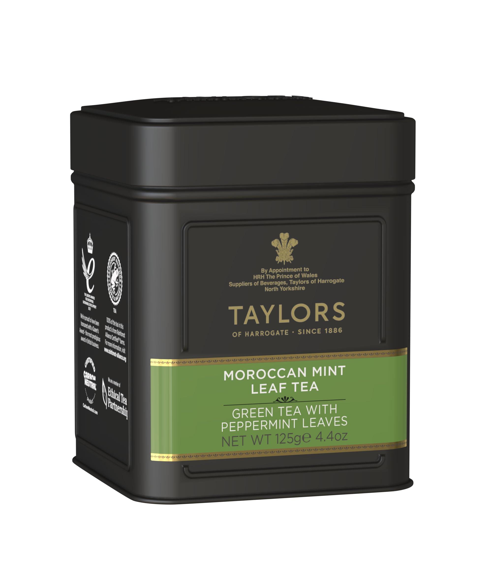 Taylors of Harrogate Taylors of Harrogate Moroccan Mint Green Tea Loose Leaf, 4.41 Ounce Tin (Pack of 2)