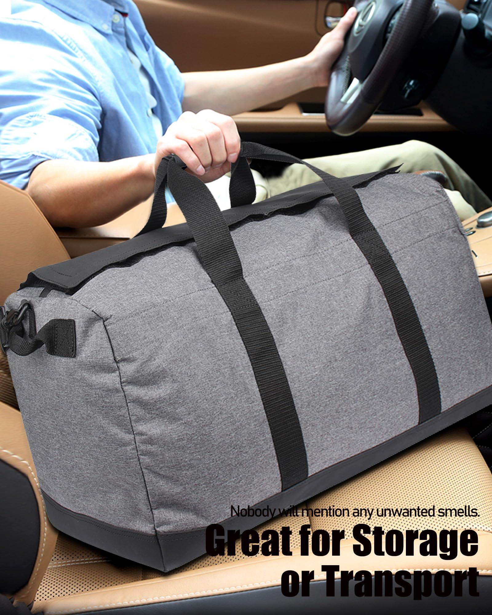 FIREDOG FIREDOG Smell Proof Duffle Bag, Large Smell Proof Bag for Travel Storage(21.5”x10”x12”)