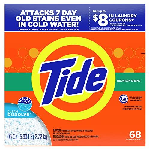 Tide Tide Powder Laundry Detergent, Mountain Spring, 68 loads, 95 oz