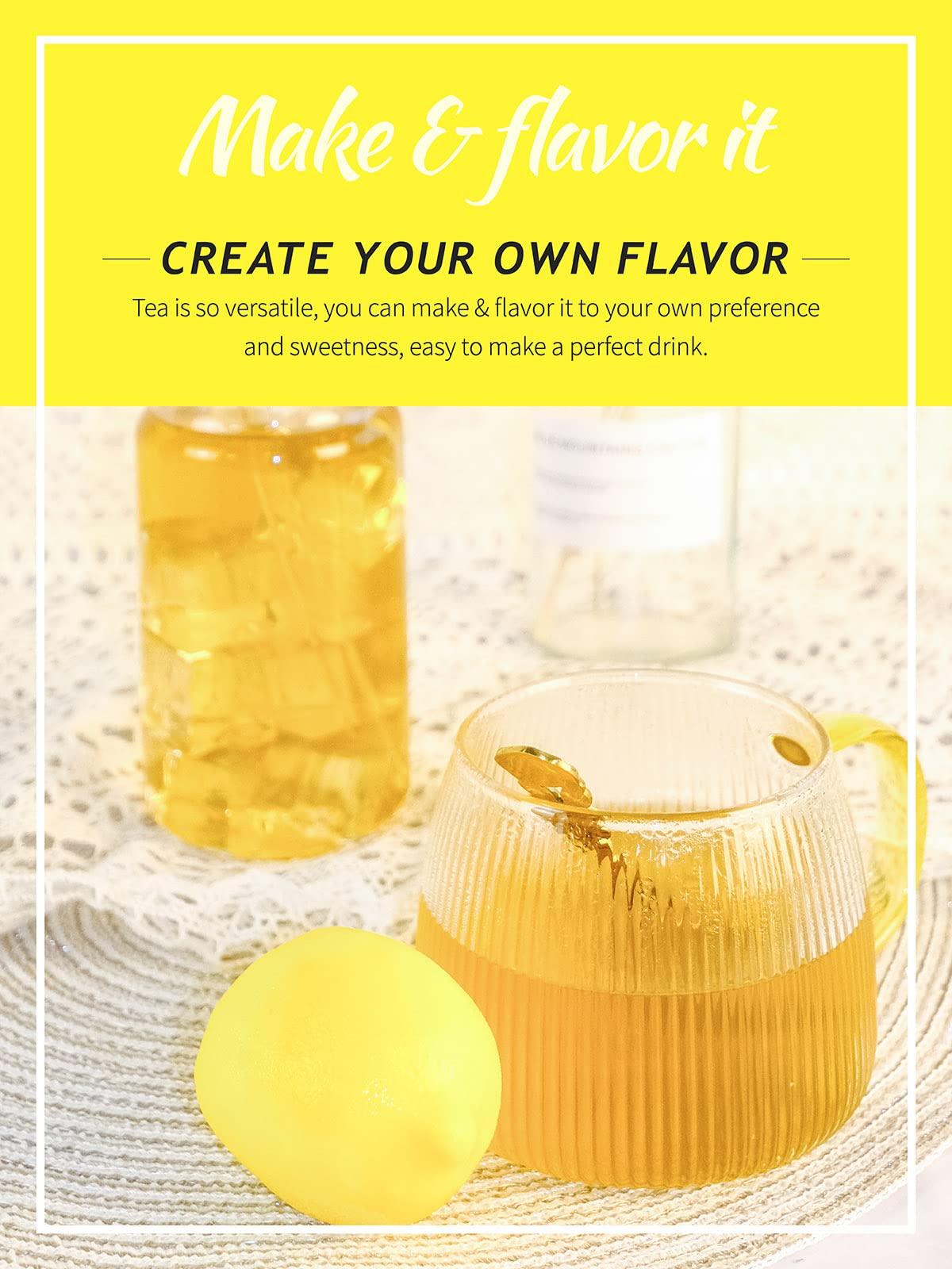 TeeLux TeeLux Decaf Lemon Green Tea, Decaffeinated Green Tea Bags, Decaf Green Tea with Refresh Lemon Aroma & Flavor, 100 Count Tea Bags