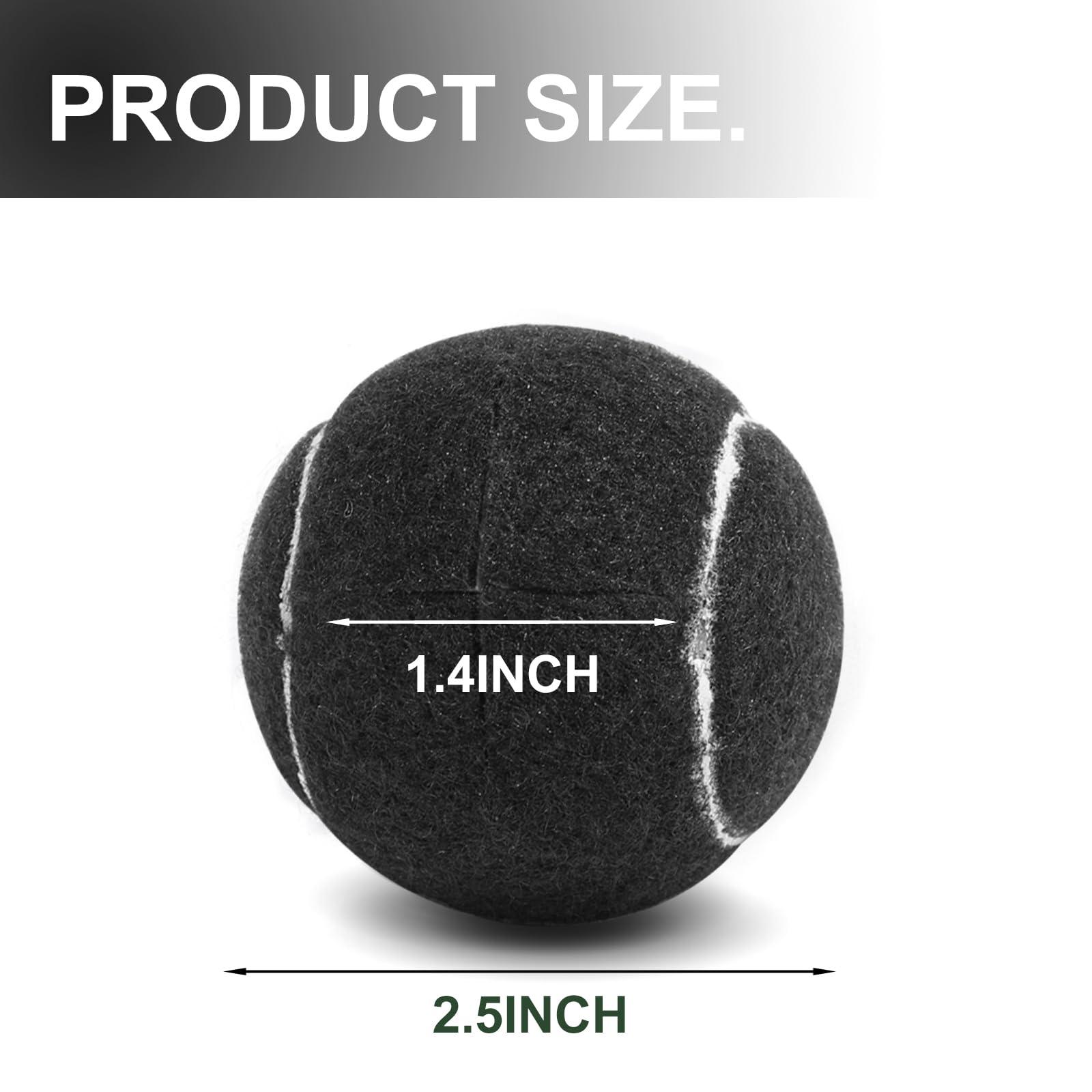 ANCKNE Walker Tennis Balls Precut Tennis Balls for Walkers 4PCS Walkers Legs Universal Precut Glide Balls, Heavy Duty Long Lasting Felt Pad Glide Coverings for Furniture Legs and Floor ProtectionBlack