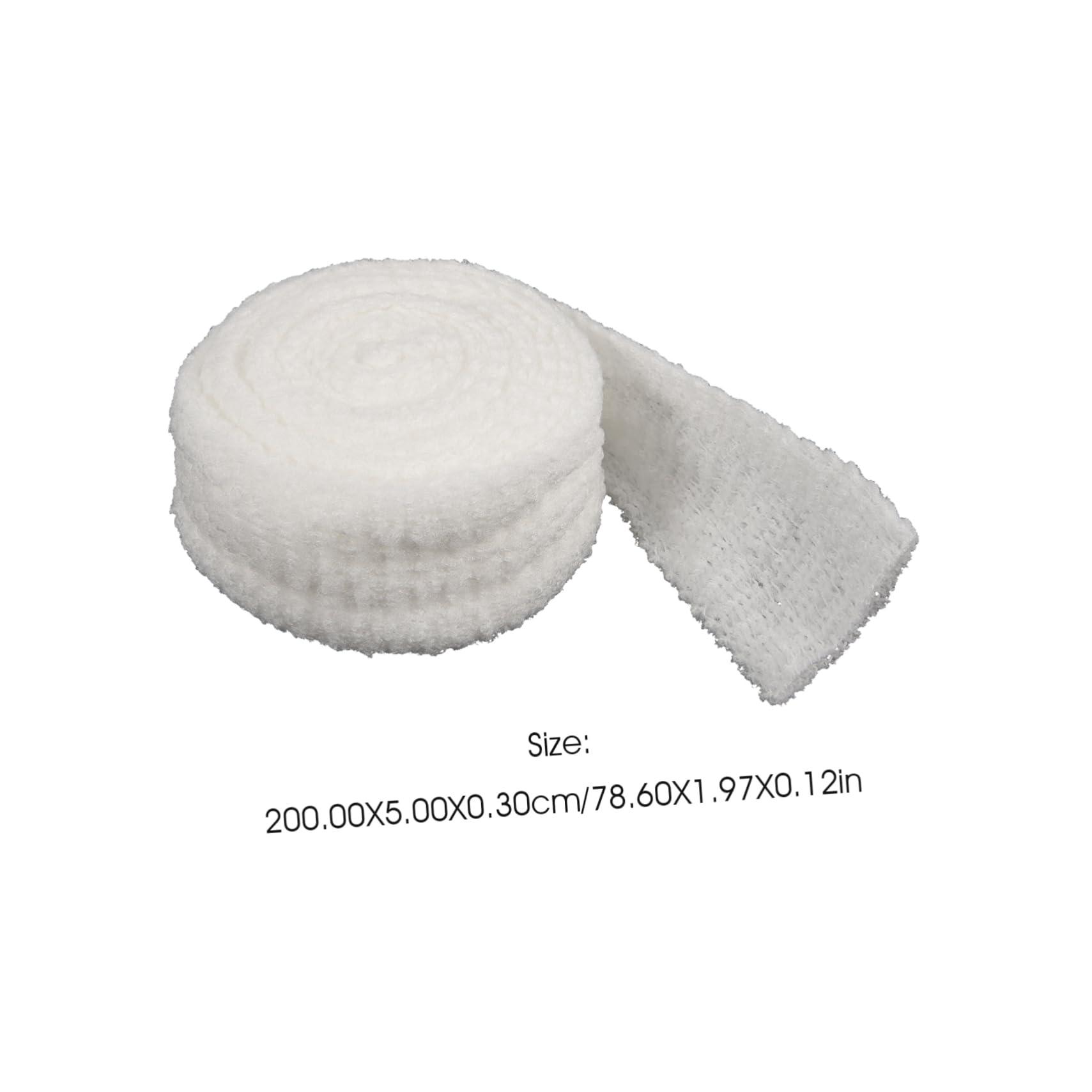 GLEAVI GLEAVI 2 Rolls Wrap Outdoor Tape Mesh Tape Athletic Tape Tubular Sports Tape Tape Sport Tape High Polyester Soft Protector White