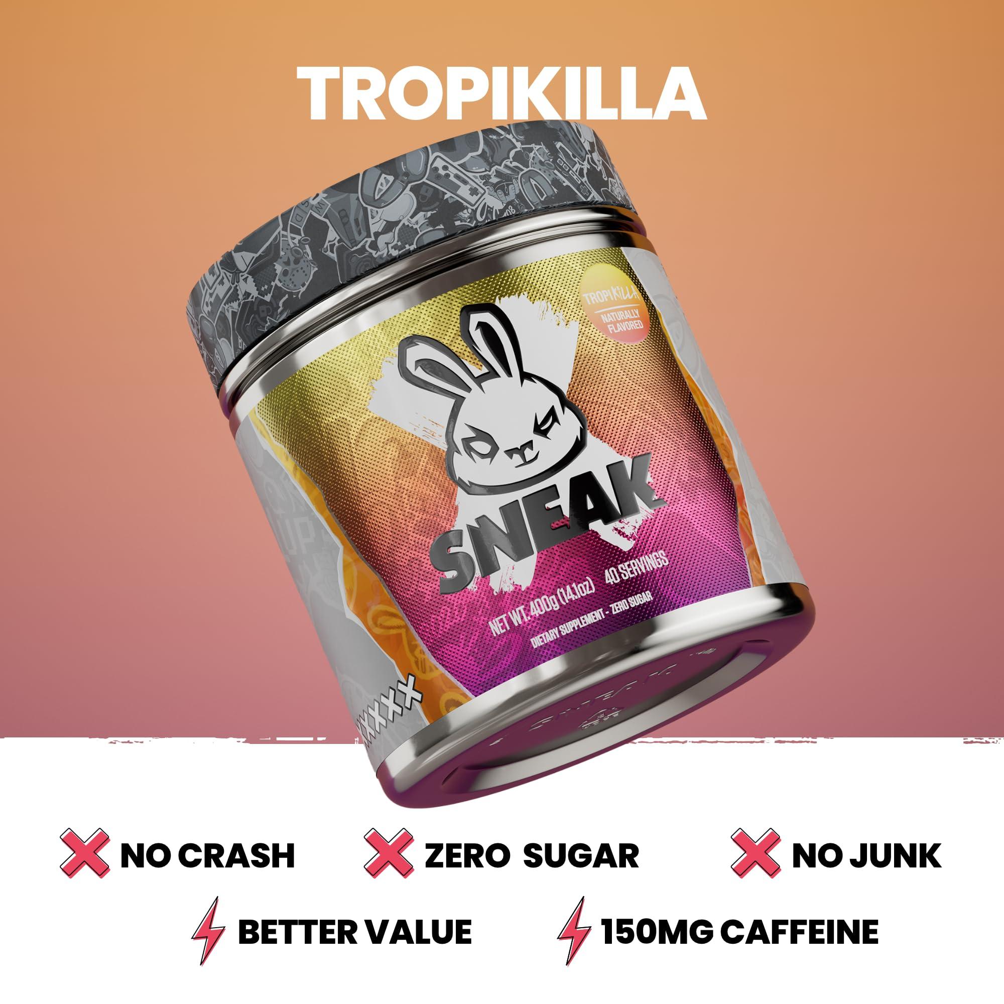 SNEAK SNEAK Energy Drink Powder | Tropikilla | No Sugar. No Nasties. Just Natural Caffeine, Focus-Boosting Nootropics | 40 Servings