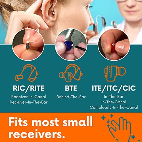 Reflexive Hearing (5 Packs / 40 Filters) Wax Guards Cerumen Stop for Hearing Aids - fits Phonak, Unitron, Widex, Resound, Reflexive 1.3mm BTE/ITE (Transparent)