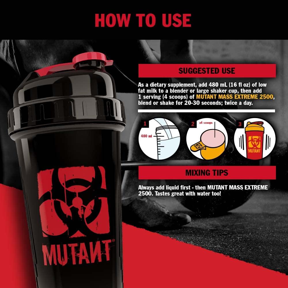 Mutant Mutant Mass Extreme Gainer Whey Protein Powder Build Muscle Size and Strength High Density Clean Calories (Vanilla Ice Cream, 6 lbs)