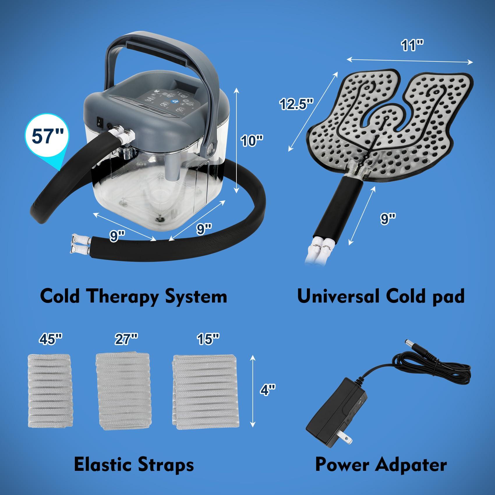 Yhaofu Ice Man Machine for Knee After Surgery,Cold Therapy Machine,Continuous Cold Treatment After Surgery Knee,Ankle,Cervical and Back Joint Cold Pack (Universal Pad),Adjustable Time Temperature and Flow
