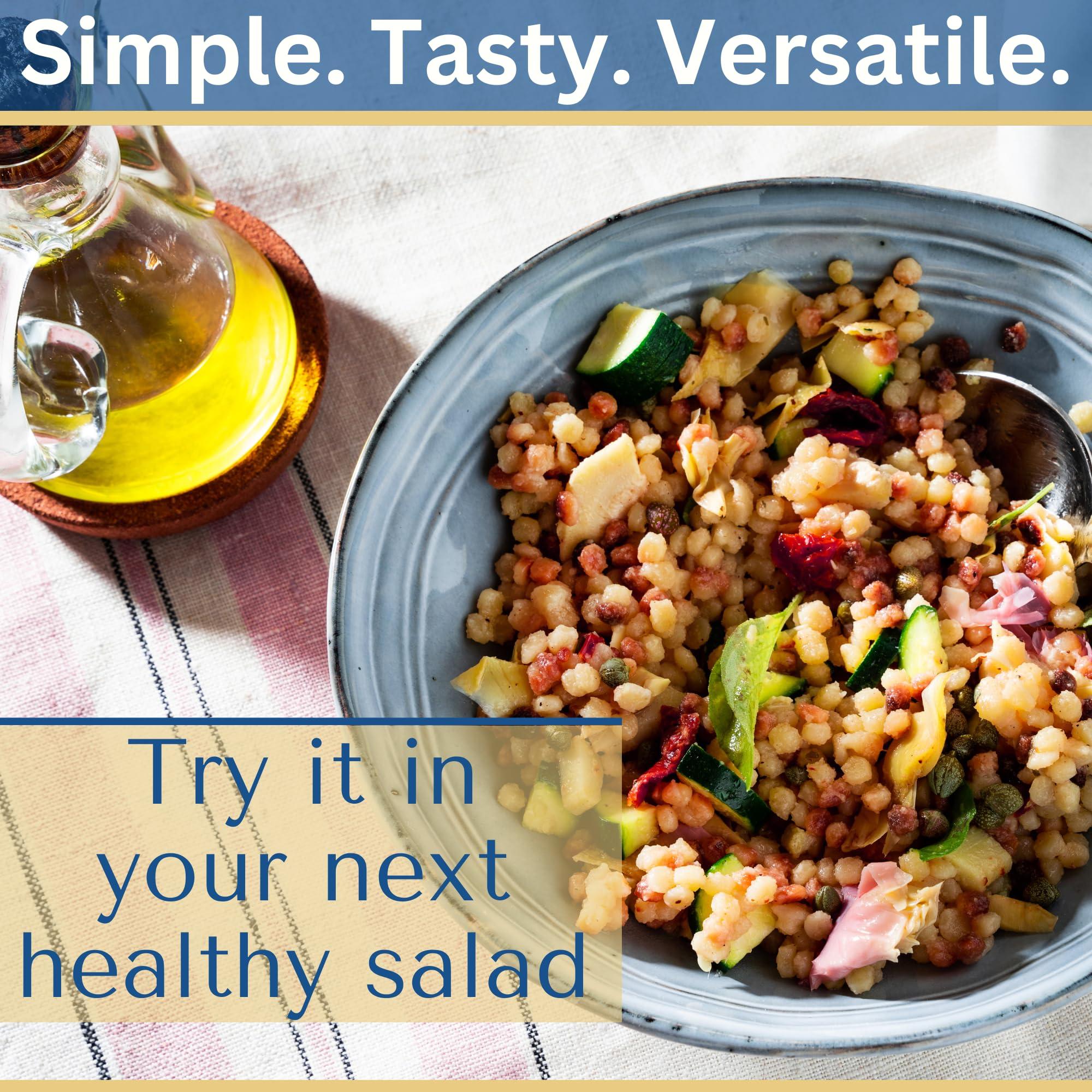 Badde Alba Sardinian Fregula Pasta Imported from Italy - Bronze Cut Fregola Pasta from Sardinia - Fregola Sarda Pasta Tostata Grossa - Toasted Coarse Grained - Made in Italy (17.6 oz | 500g) Badde Alba