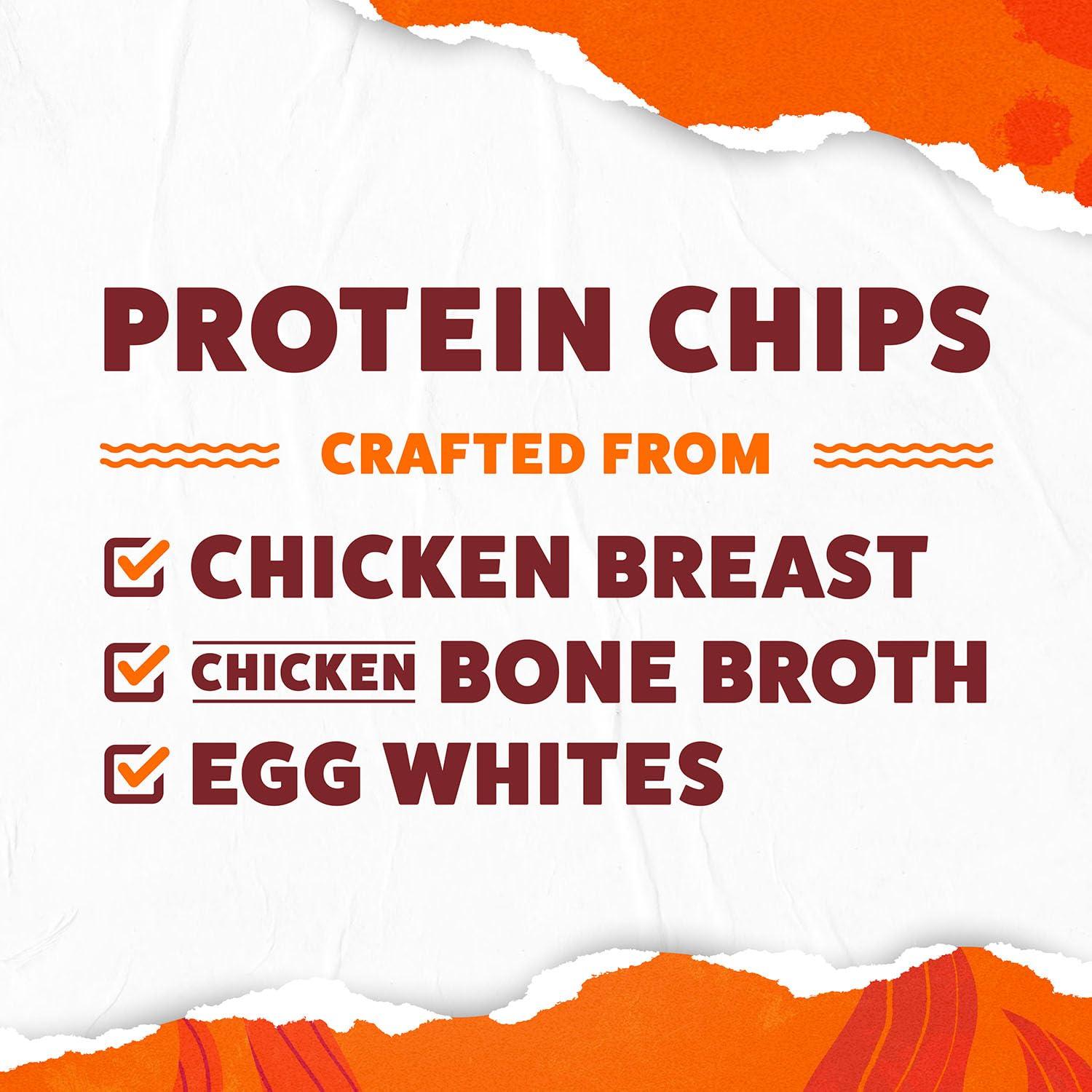 Wilde Chips WILDE Buffalo Protein Chips, Thin and Crispy, High Protein, Keto Friendly, Made with Real Ingredients, 1.34oz Bags (Pack of 8)