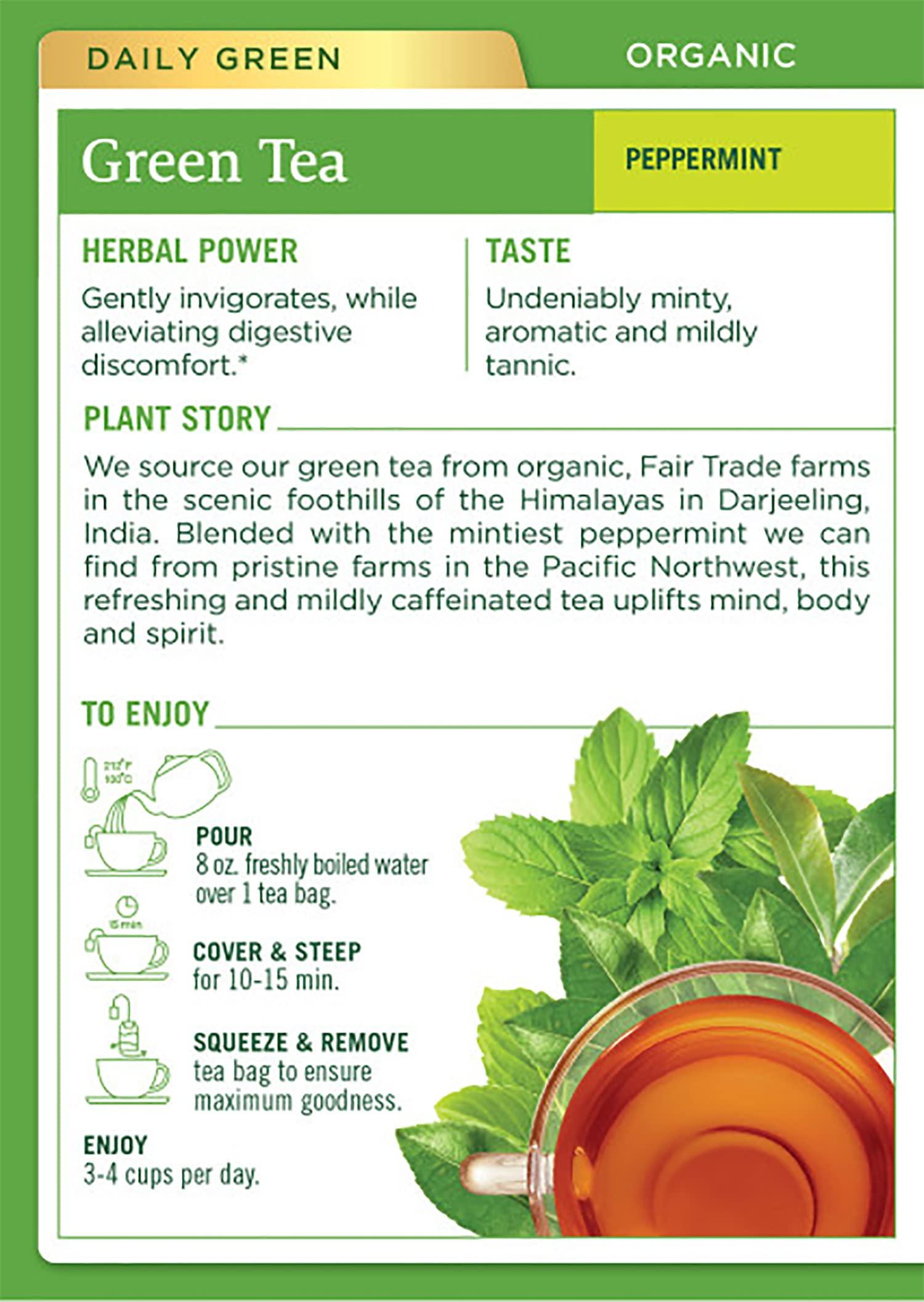 Traditional Medicinals Traditional Medicinals, Tea Green Peppermint Organic, 16 Count