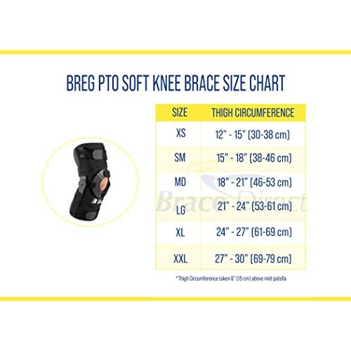 Breg Breg PTO Soft Knee Brace, Airmesh with Open Back (All Sizes) (Right Knee, XX-Large)