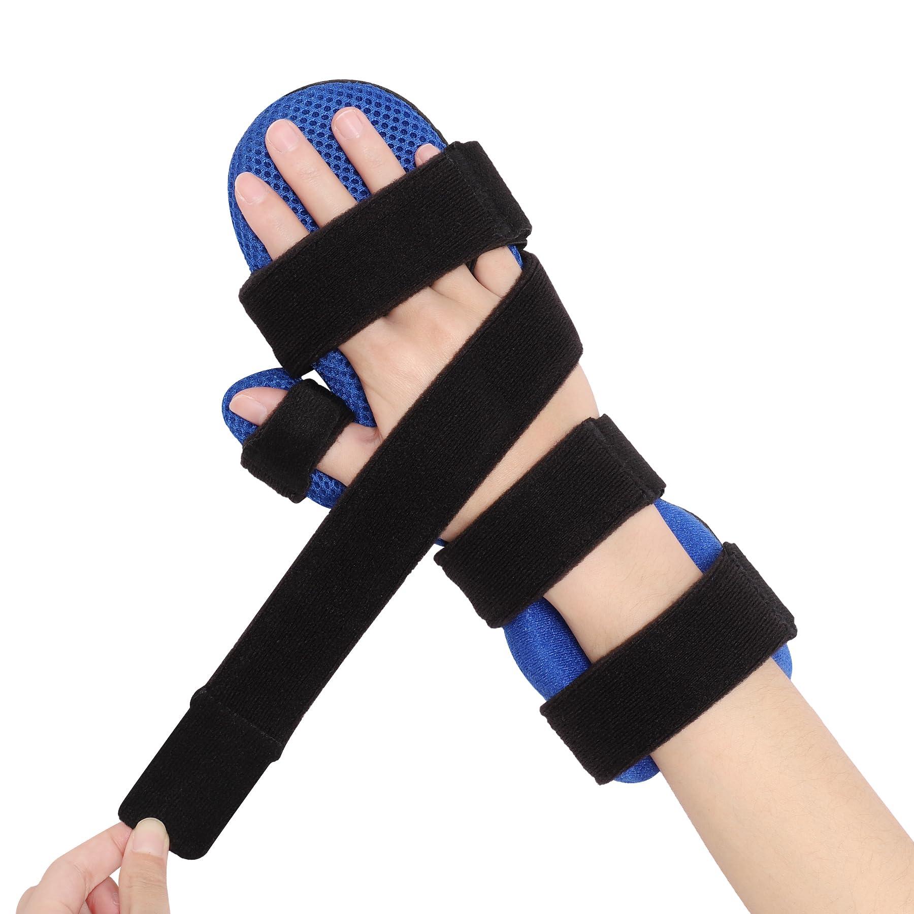 Scurnhau Scurnhau Resting Hand Splint, Night Sleeping Carpal Tunnel Wrist & Finger Splint, Stroke Hand Brace with Finger Support for Finger Contractures, Tendonitis, Arthritis, Fits Left and Right Hands, L