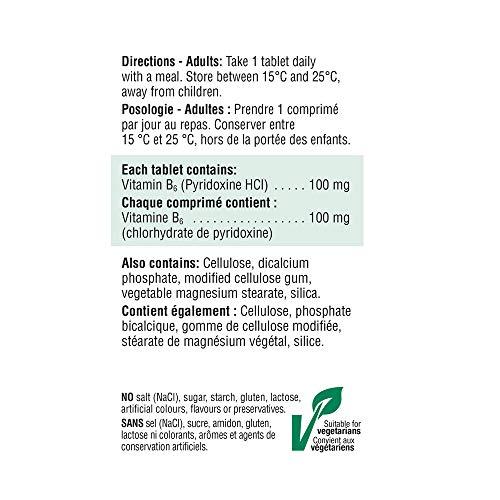 Jamieson Jamieson Vitamin B6 (Pyridoxine) 100 mg, 100 tabs