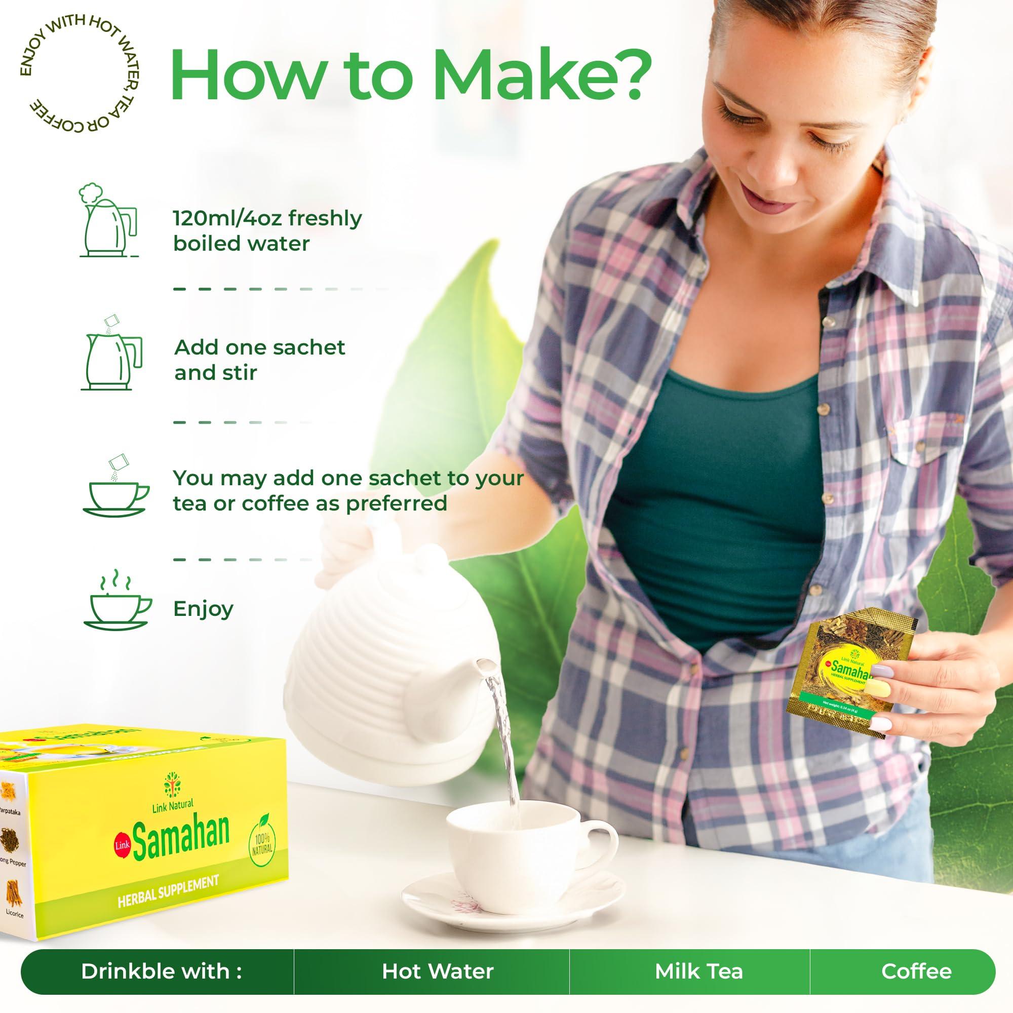 Link Natural Products Pvt Ltd Samahan Tea bags 60 Tea Bags, Link Natural link saman, samahan tea, sri Lanka