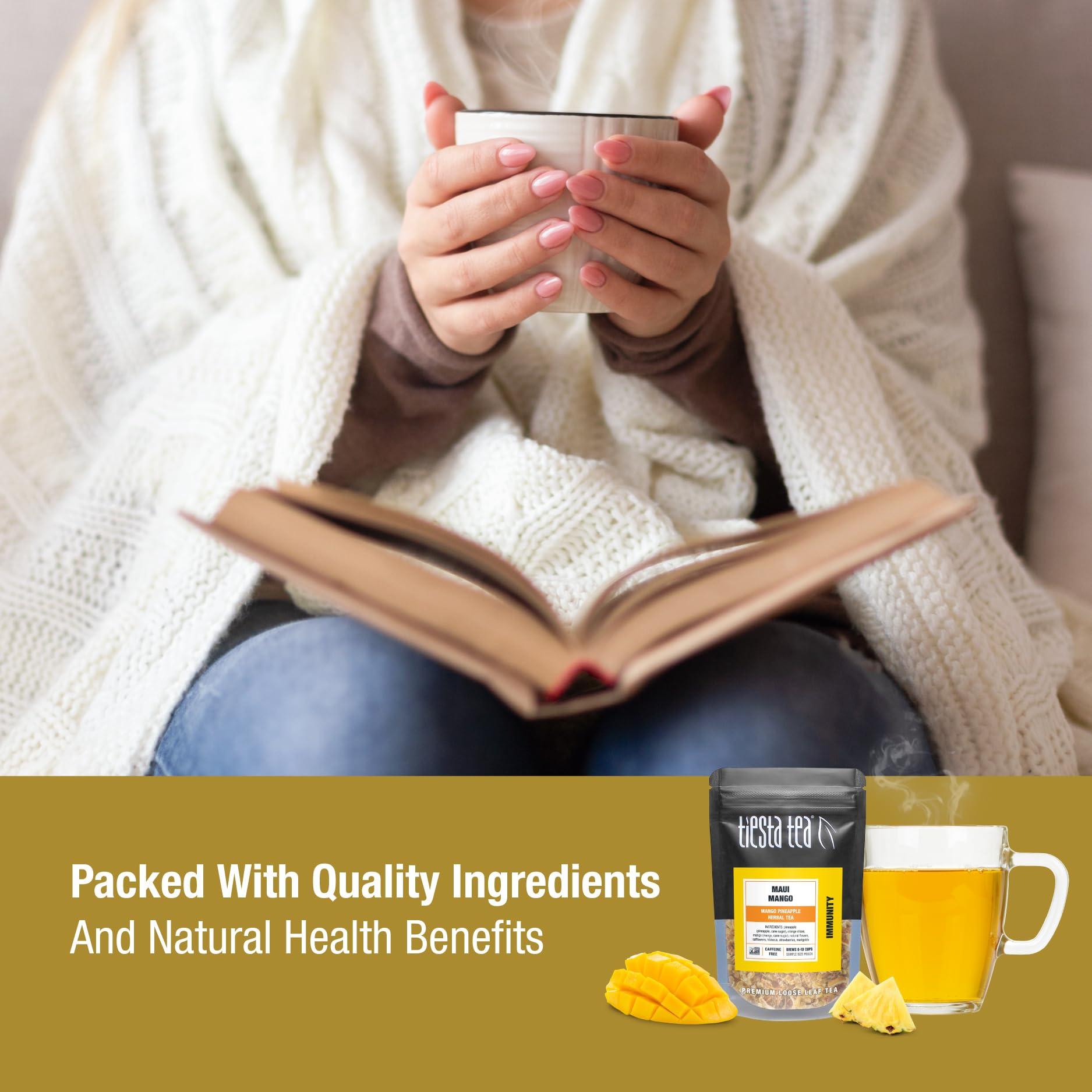 Tiesta Tea Tiesta Tea Top 8 Favorites Sampler Set, Up to 80 Cups, High to No Caffeine, Hot & Iced Tea, Loose Leaf Tea Variety Pack with Green, Herbal, Black & Chai Tea, 8 Sample Pouches