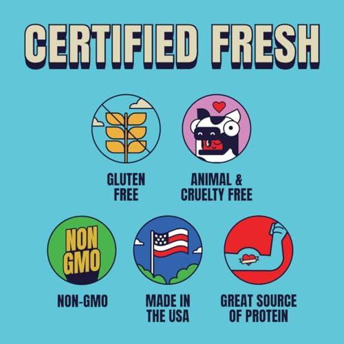 Louisville Vegan Jerky Louisville Vegan Jerky - Smoked Black Pepper Vegan and Vegetarian Meat, 19 Grams of Non-GMO Soy Protein, 310 Calories per Bag, Gluten-Free High Protein Vegan Snacks - 3 oz, 10 Pack