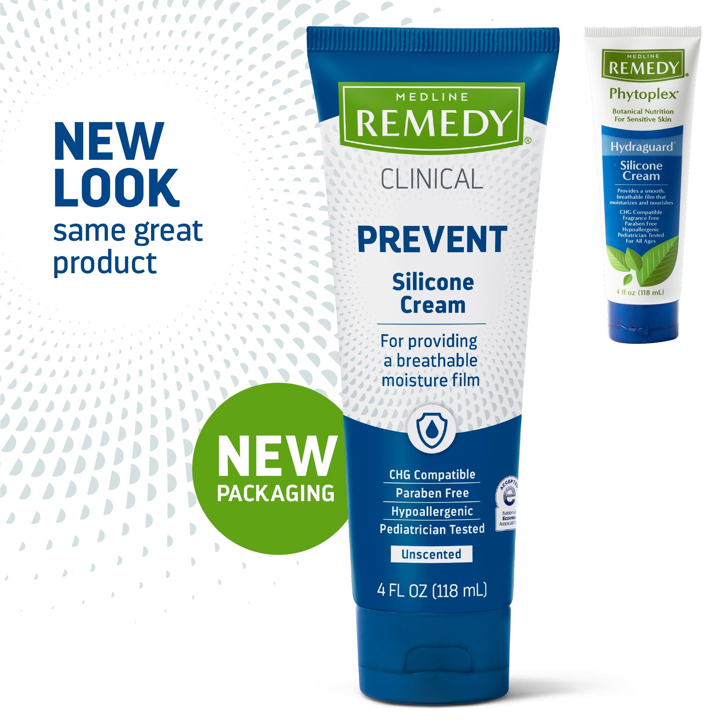 MEDLINE REMEDY Medline Remedy Clinical Silicone Cream (4 oz), 12 Count, Unscented, Chapped, Sensitive Skin, Breathable, Incontinence Care, Soothing, Breathable Film, Moisturizing, Nourishing