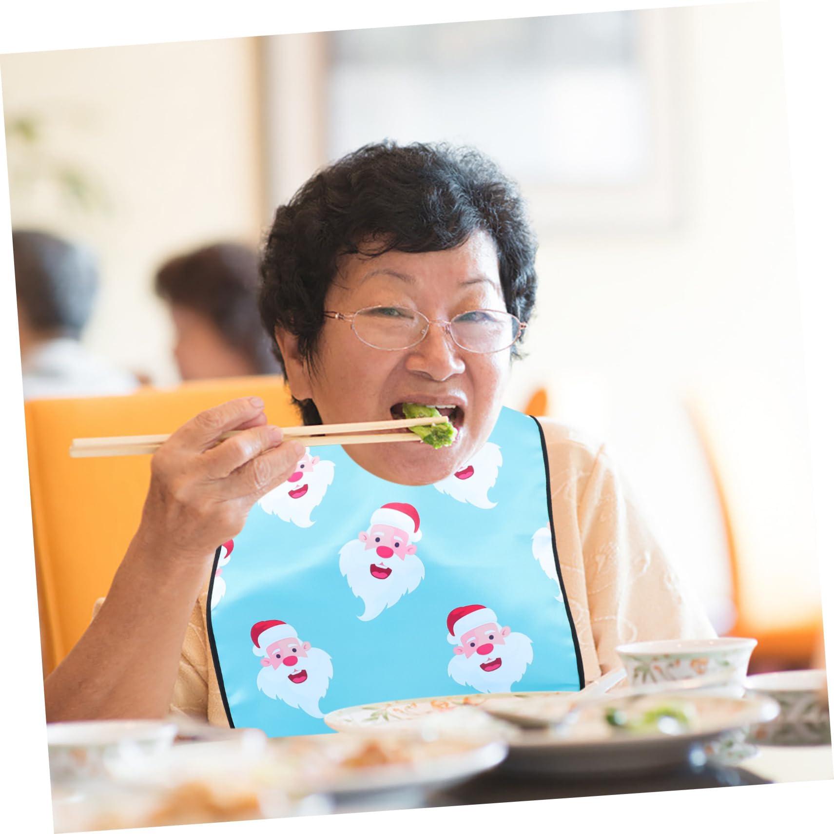 Healeved Healeved 2 Pcs Elderly Bib Men and Women Bib Silicone Bibs for Babies Dinner Bibs Adult Bibs for Women Mens Aprons Practical Eating Bib Senior Bibs Miss Clothing Polyester Water Proof