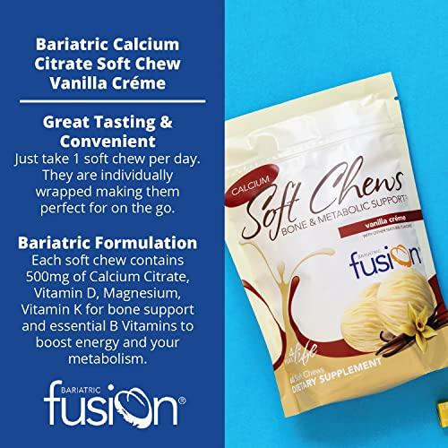 Bariatric Fusion Bariatric Fusion Calcium Citrate & Energy Soft Chew Bariatric Vitamin | Vanilla Flavored | Sugar Free | Bariatric Surgery Patients Including Gastric Bypass and Sleeve Gastrectomy | 60 Count