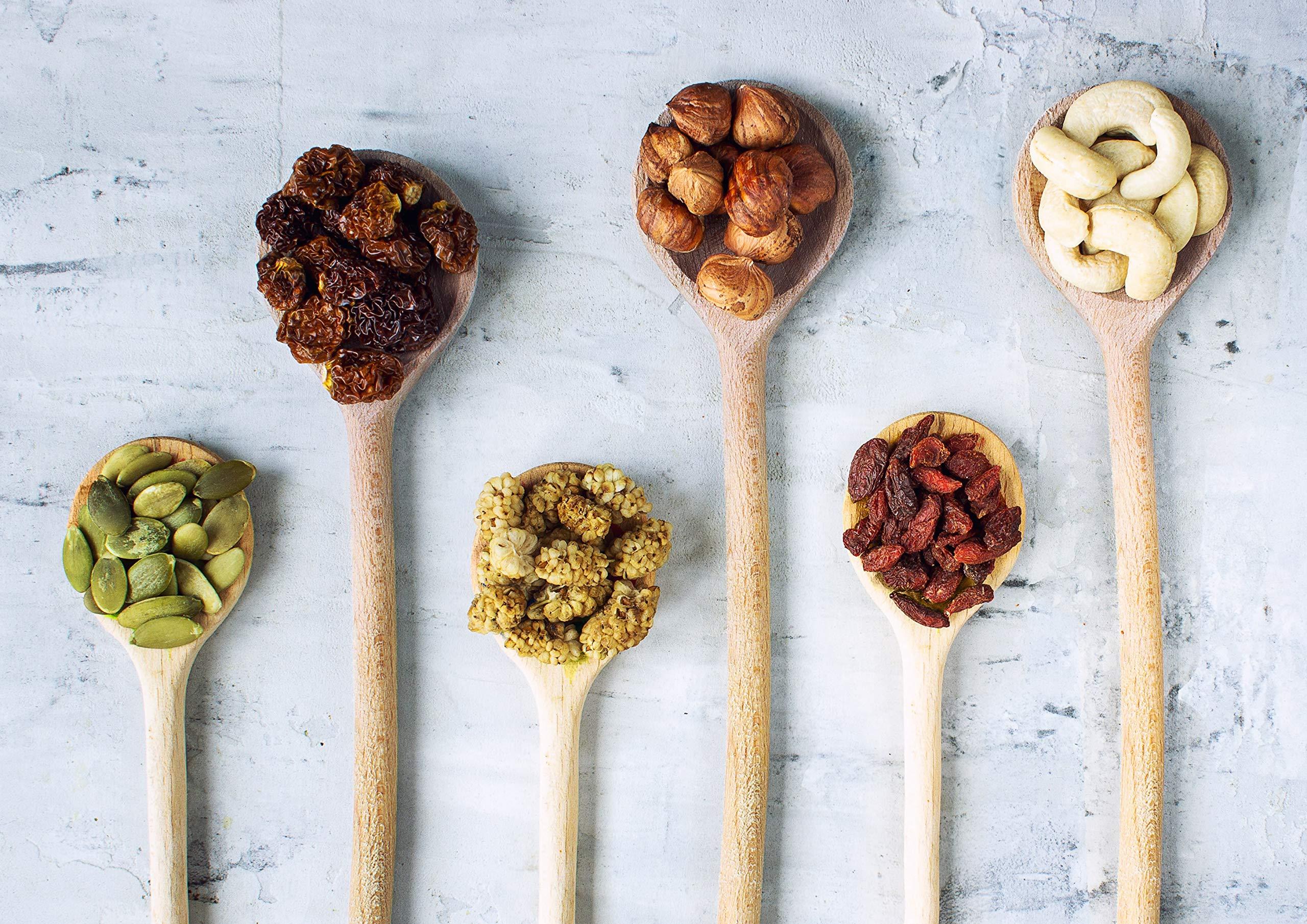 Food to Live Food to Live Organic Antioxidant Trail Mix, 1 Pound Contains Mulberries, Goji Berries, Golden Berries, Pumpkin Seeds, Hazelnuts, Cashews. Non-GMO.