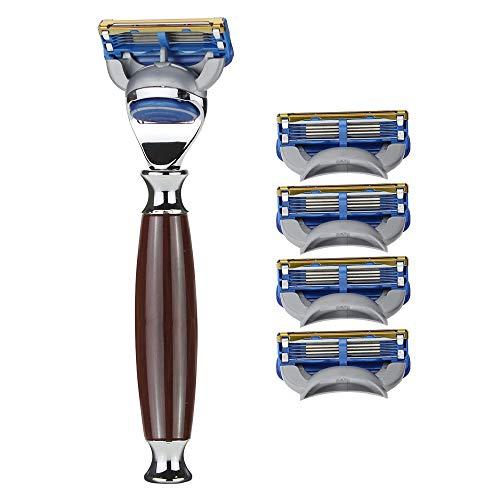 no logo Shaver Q Luxury Mens Gift Safety Razor Set Safety Razor Blades Shaving Stick Razor 5 Layers Razor Blades