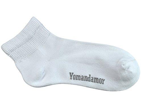 Yomandamor Yomandamor Women's 5 Pairs Non-Binding Cotton Ankle Diabetic/Dress Socks with Seamless Toe and Cushion Sole