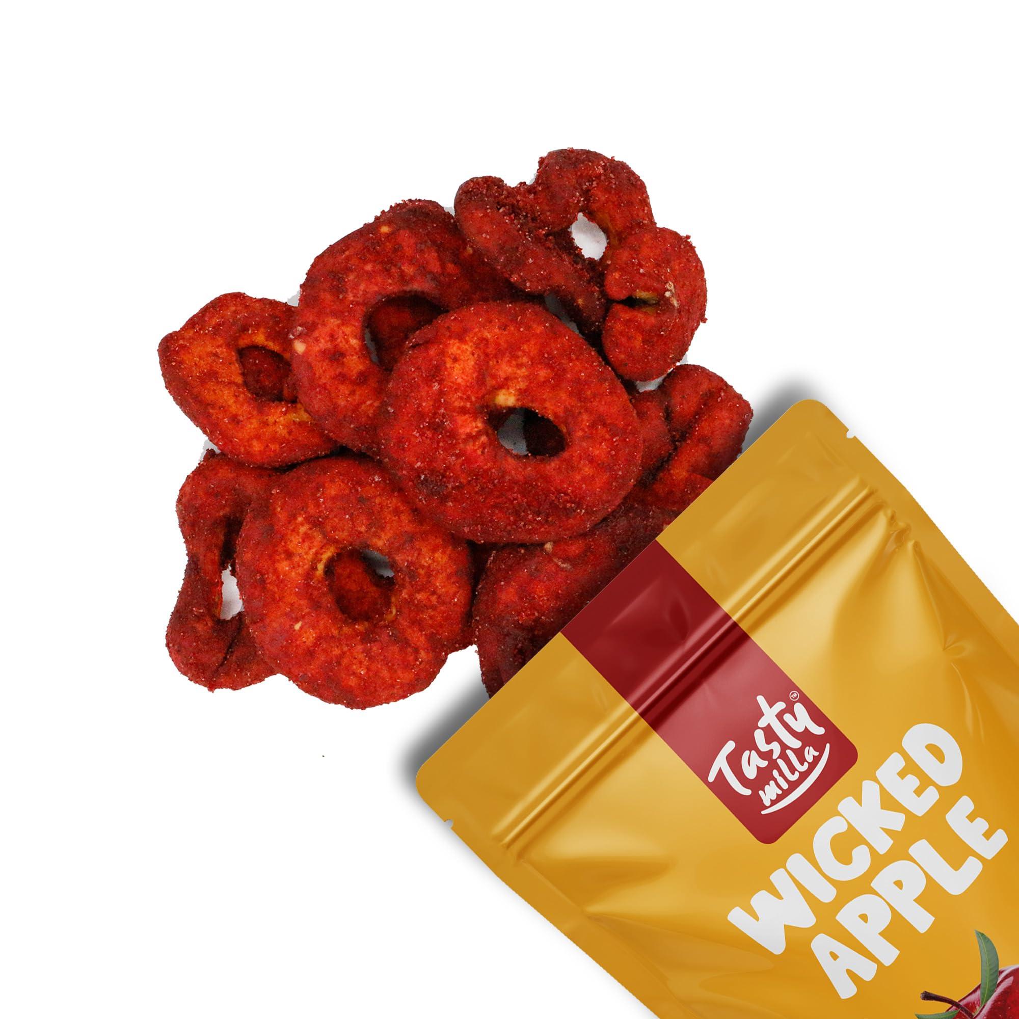 Tasty Milla Tasty Milla | Wicked Apple | Fluffy rings of dried apple enchilada with chile and chamoy | 175 grs