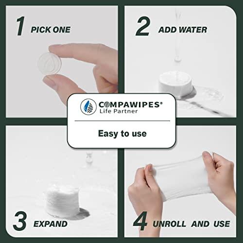 UNKENBO Toilet Paper Tablets Compressed Towels - Reusable Toilet Wipes Camping Toilet Paper Travel Wipes Coin Tissues Survival Toilet Paper (500)