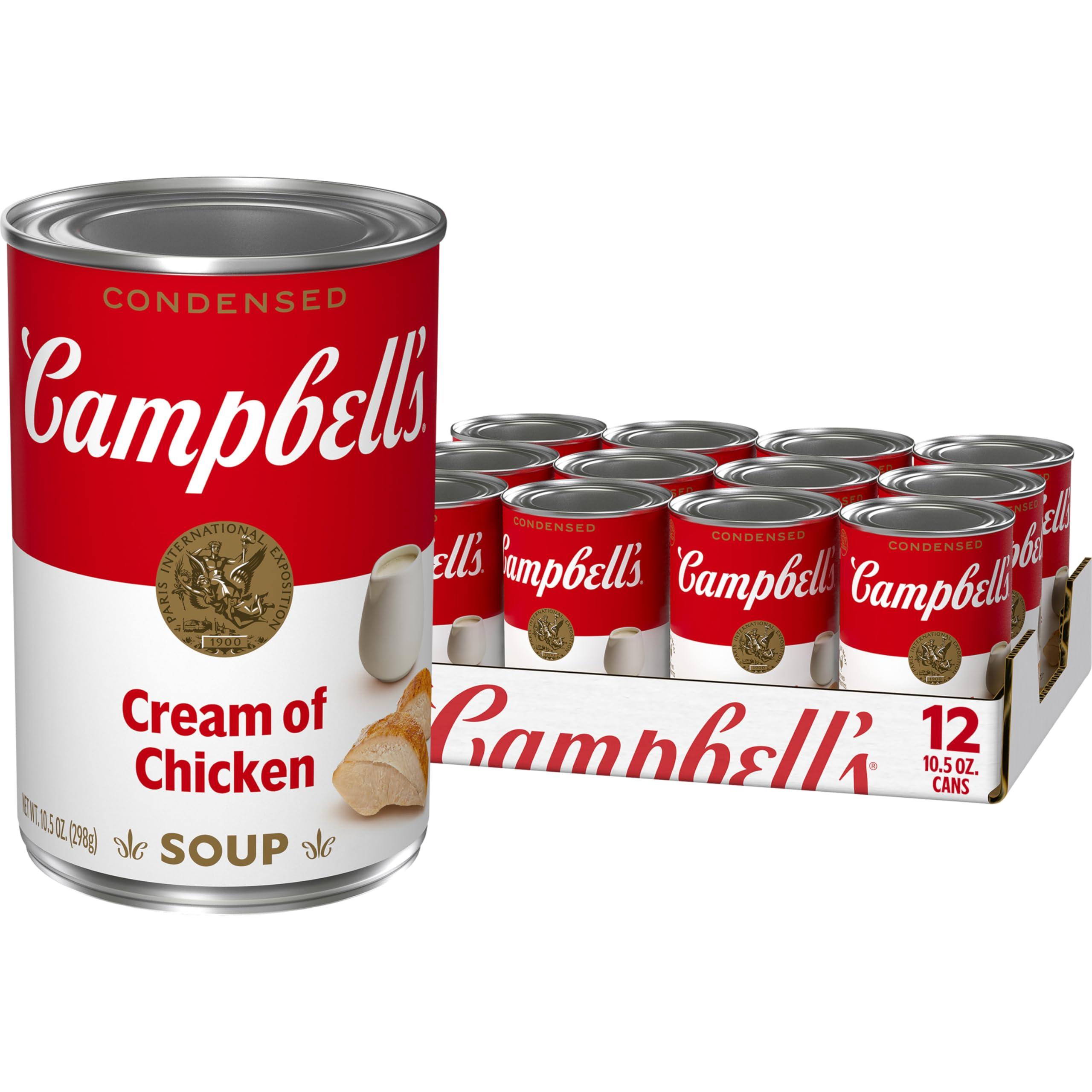Campbell's Campbell's Condensed Cream of Chicken Soup, 10.5 Ounce Can (Pack of 12)