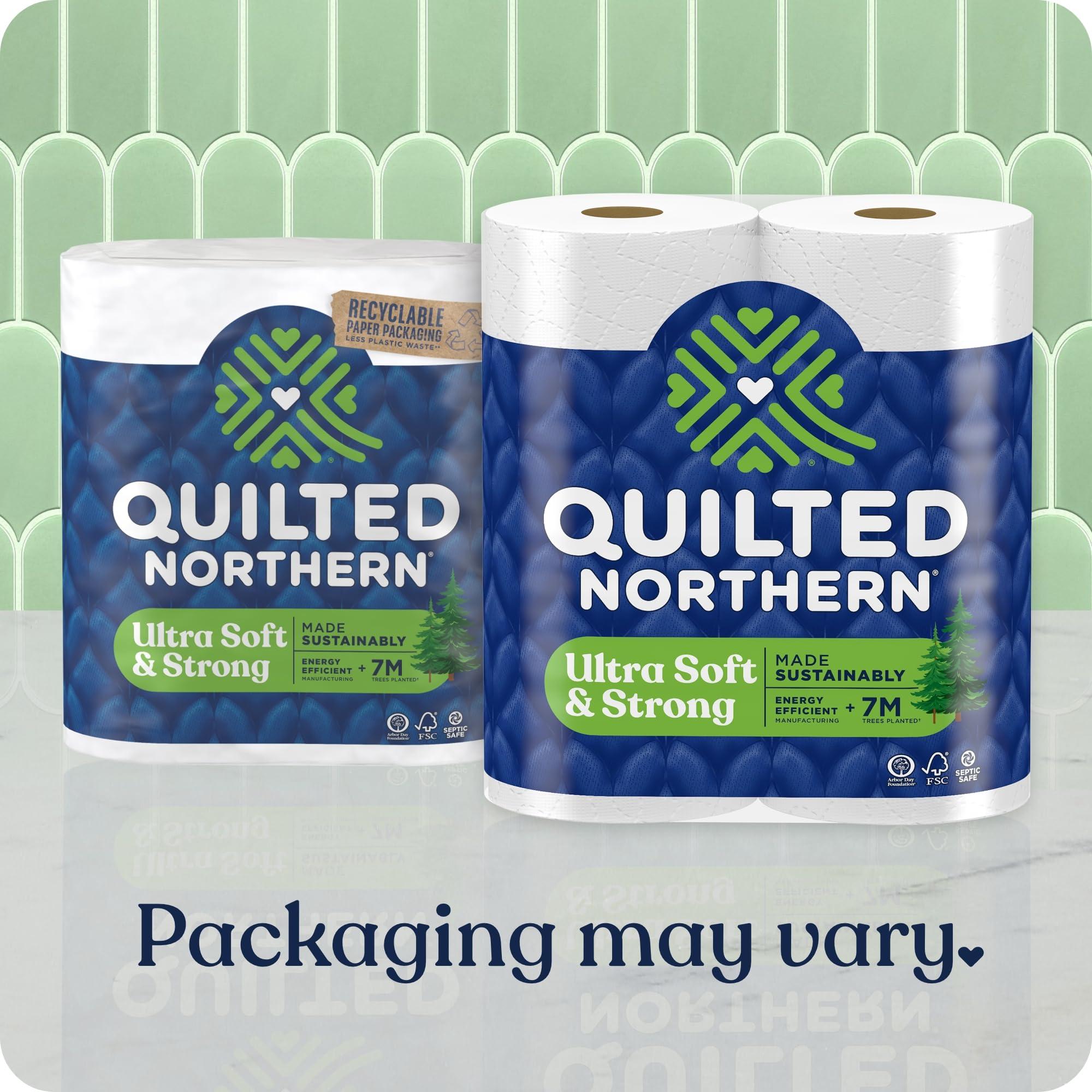Quilted Northern Quilted Northern Ultra Soft & Strong Toilet Paper, 6 Mega Rolls = 24 Regular Rolls, 5X Stronger*, Premium Soft Toilet Tissue with Recyclable Paper Packaging