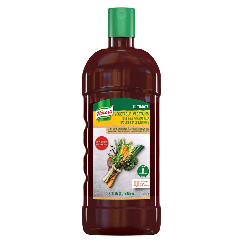 Knorr Knorr Professional Ultimate Vegetable Liquid Concentrated Base Scratch Like Flavor Aromatic Stock Base, Gluten Free, No Artificial Flavors, Colors, Preservatives, No Added MSG, 32 oz, Pack of 4